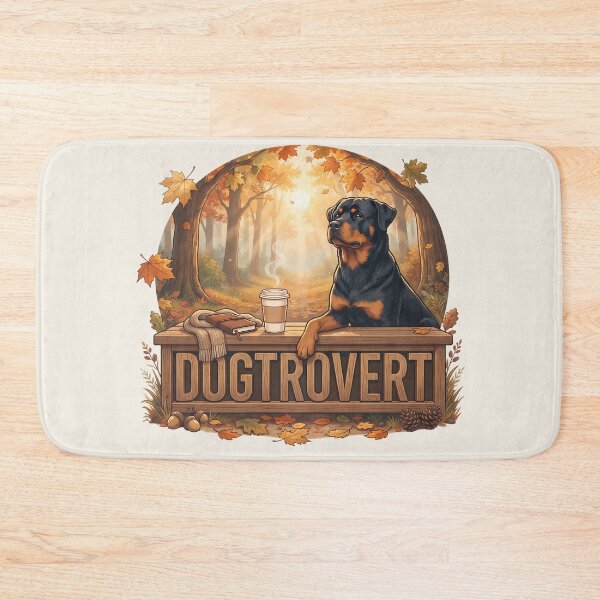 Item preview, Cozy Dogtrovert Rottweiler Autumn Bench designed and sold by MythicCotton.