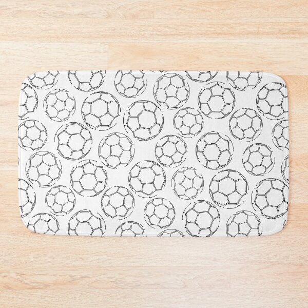 Item preview, Soccer balls line art pattern designed and sold by katzdzynes.