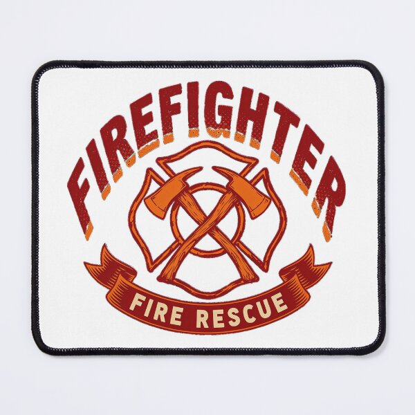 Item preview, Firefighter Fire Rescue Vintage Badge - Retro Maltese Cross Design designed and sold by Barkashow.