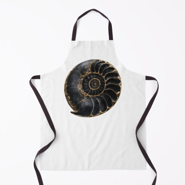 Item preview, Dark nautilus shell spiral gold ocean aesthetic designed and sold by olenapetol.