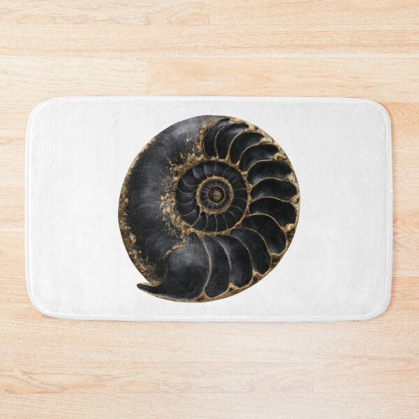 Item preview, Dark nautilus shell spiral gold ocean aesthetic designed and sold by olenapetol.