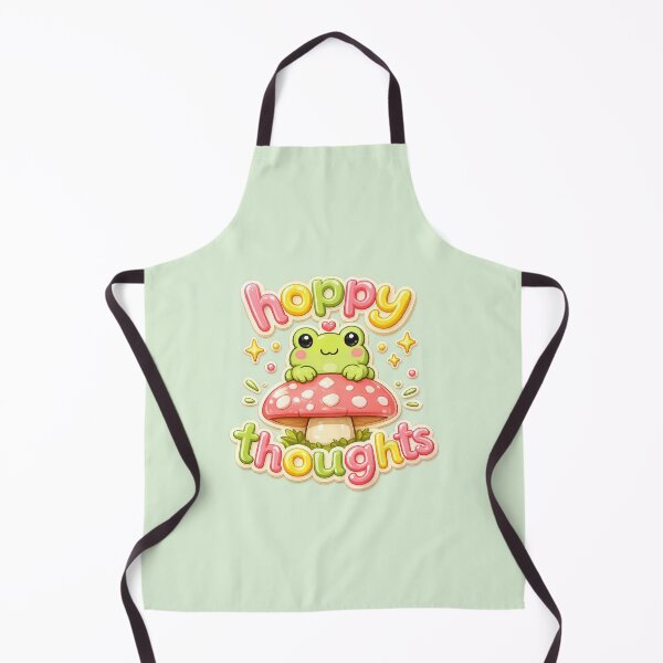 Item preview, Hoppy Thoughts Kawaii Frog Sticker | Cute Frog on Mushroom | 3D Cartoon Positive Quote | Cottagecore Aesthetic designed and sold by StickyDelights.