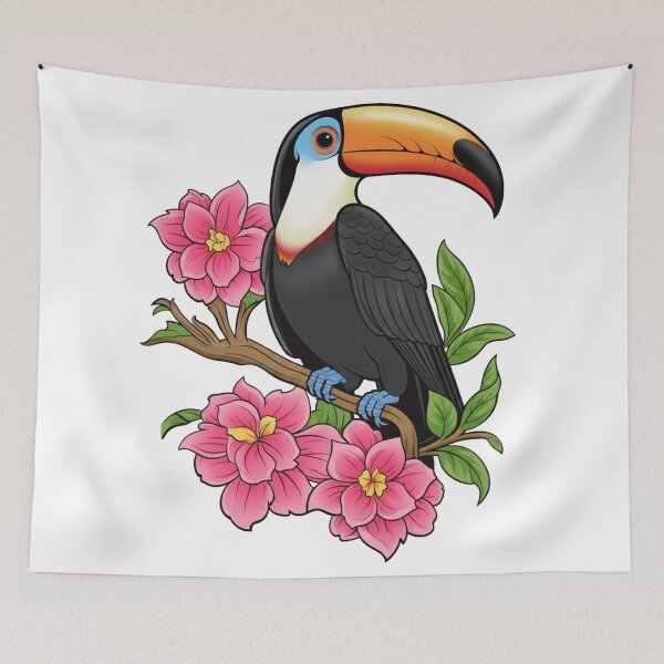 Item preview, Toco Toucan on a Blooming Branch designed and sold by resomrazimkul15.