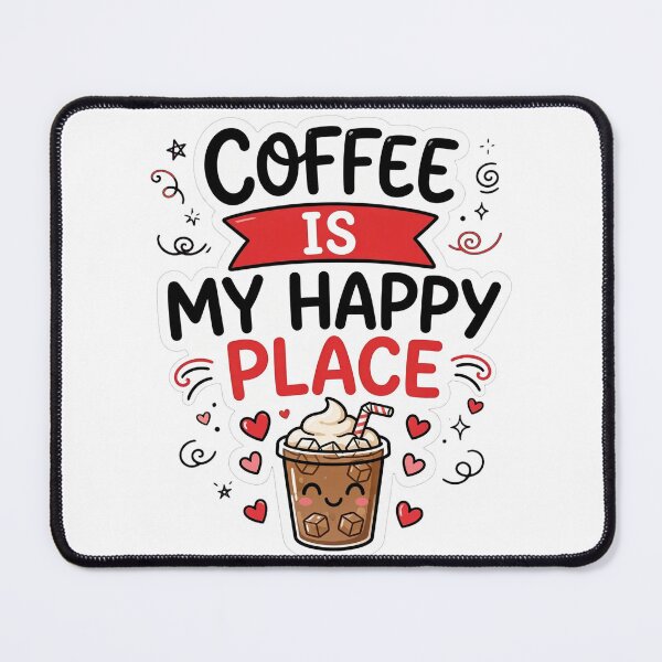 Item preview, Coffee Is My Happy Place Cute Kawaii Iced Coffee Funny Lover designed and sold by Goraty2020.