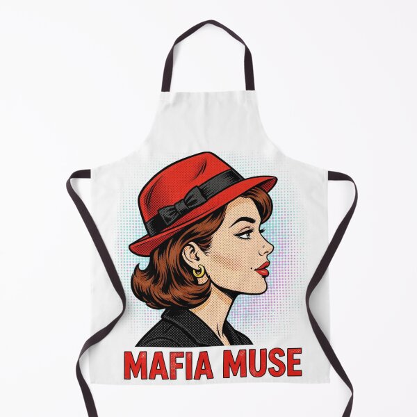 Item preview, Mafia Muse Red Fedora - Vintage Pop Art Brunette designed and sold by Sylwka447.