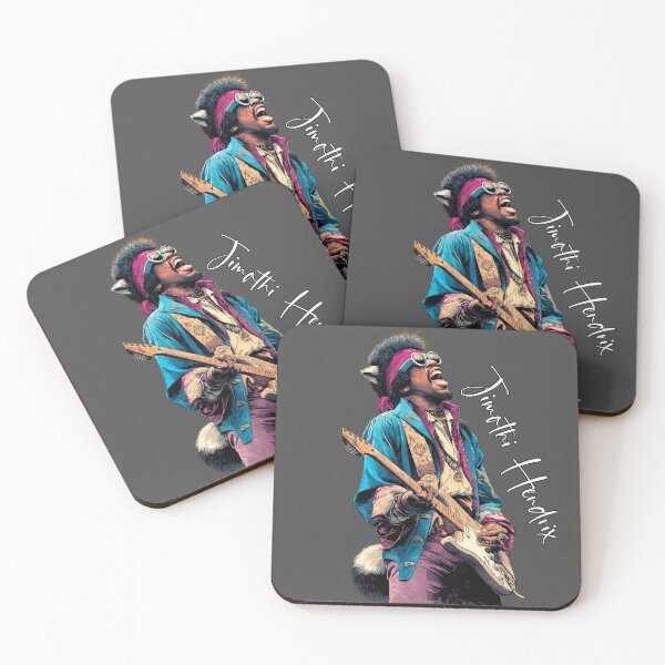 Item preview, Jimothy The Raccoon & Jimi Hendrix MaSHuP Design designed and sold by Monstera Mosaics & Plant Art.