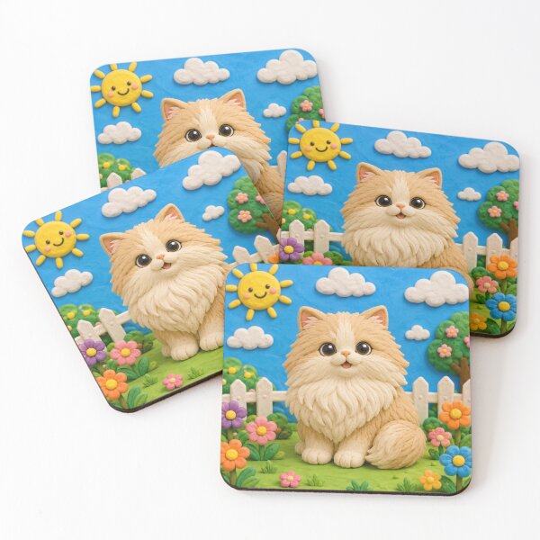 Item preview, Persian cat - clay designed and sold by AcornAndPebble.