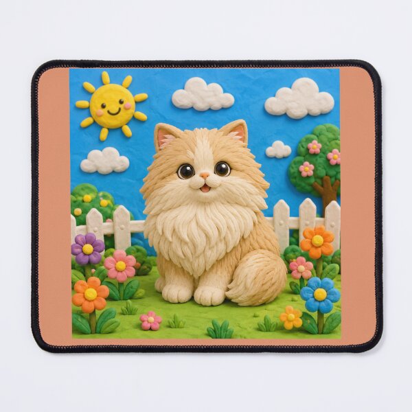 Item preview, Persian cat - clay designed and sold by AcornAndPebble.