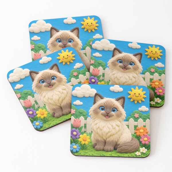 Item preview, Ragdoll cat - clay designed and sold by AcornAndPebble.