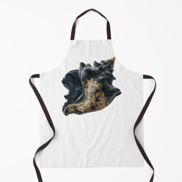 Item preview, Ornamental sea shell black gold baroque style designed and sold by olenapetol.