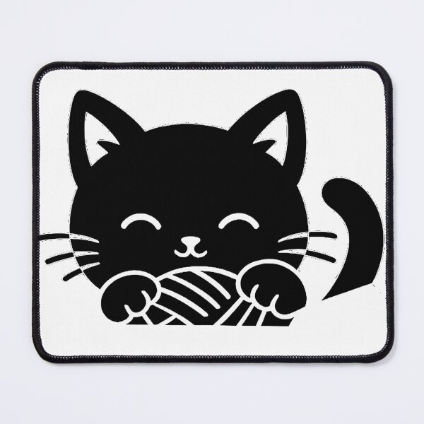 Item preview, Cute Black Cat Playing with Yarn Sticker T-shirt | Minimalist Cat Lover Design designed and sold by Sunday.Supply.