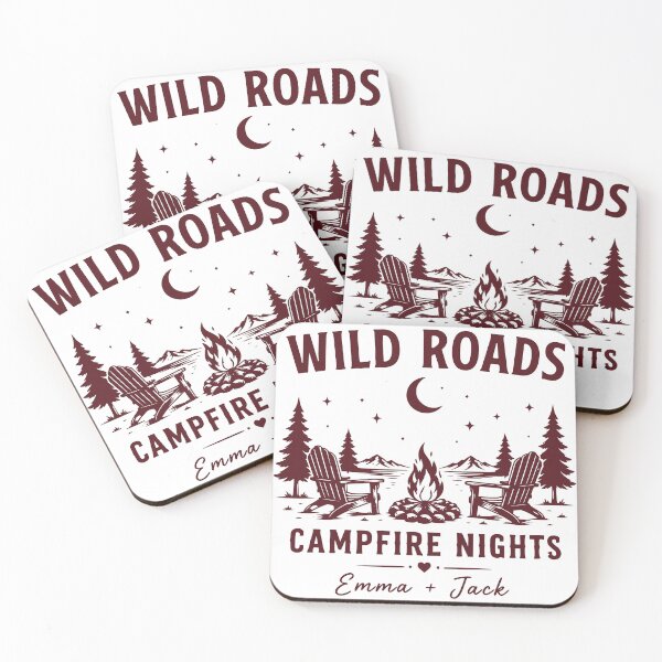 Item preview, Wild Roads Campfire Nights Camping Adventure Design designed and sold by TeeVerse27.