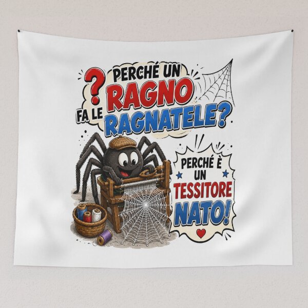 Item preview, Funny Spider – Born Weaver Cartoon Joke designed and sold by RipantinaFantasy .