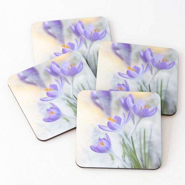 Item preview, Ethereal Spring Crocus: Delicate Purple Blossoms in Foggy Light designed and sold by Catrinann.