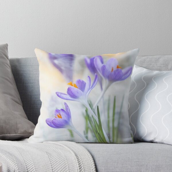 Item preview, Ethereal Spring Crocus: Delicate Purple Blossoms in Foggy Light designed and sold by Catrinann.