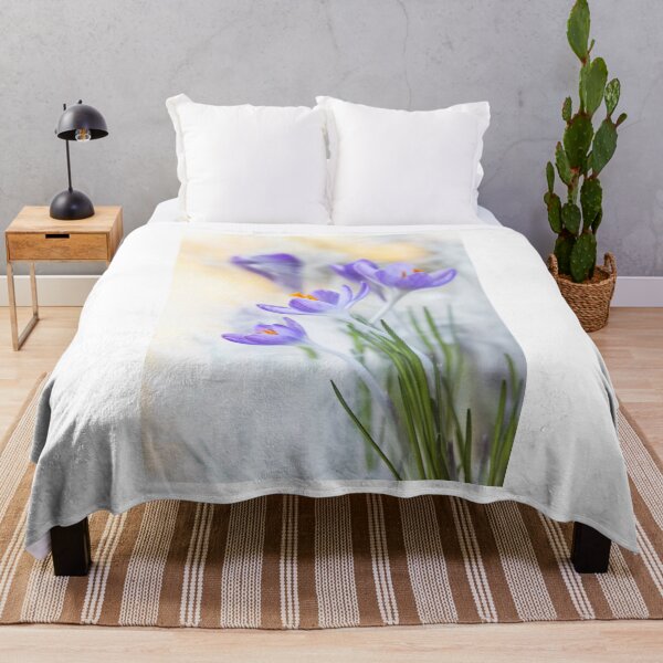 Item preview, Ethereal Spring Crocus: Delicate Purple Blossoms in Foggy Light designed and sold by Catrinann.