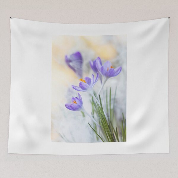 Item preview, Ethereal Spring Crocus: Delicate Purple Blossoms in Foggy Light designed and sold by Catrinann.