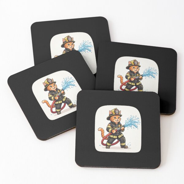Item preview, Funny Orange Tabby Cat Firefighter Fire Dept designed and sold by medan1.