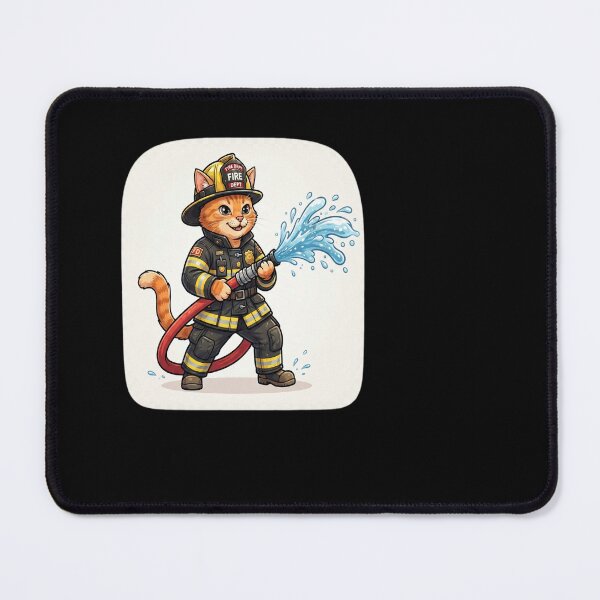 Item preview, Funny Orange Tabby Cat Firefighter Fire Dept designed and sold by medan1.