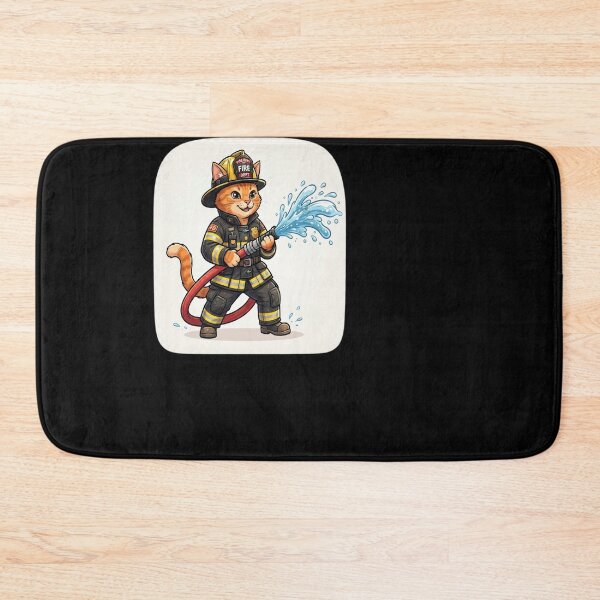 Item preview, Funny Orange Tabby Cat Firefighter Fire Dept designed and sold by medan1.