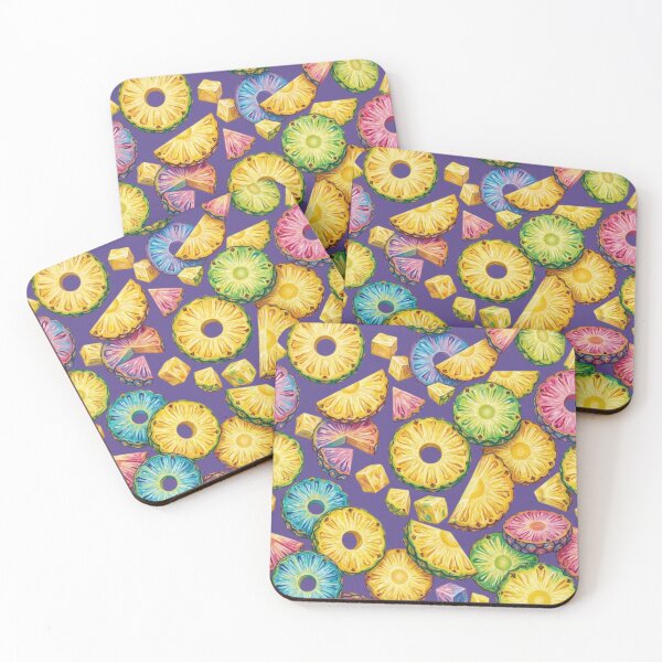 Item preview, Colorful Pineapple Slices Pattern - Tropical Fruit Art designed and sold by Megaera8.
