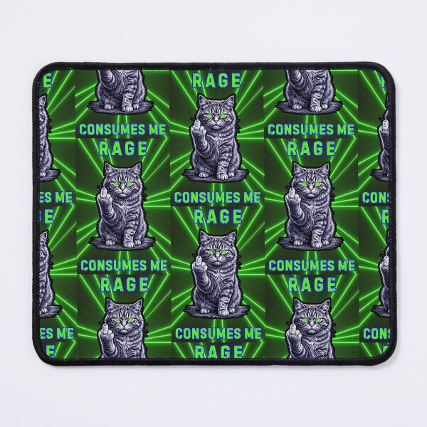 Item preview, Rage Consumes Me Cat designed and sold by WoodburyLake.