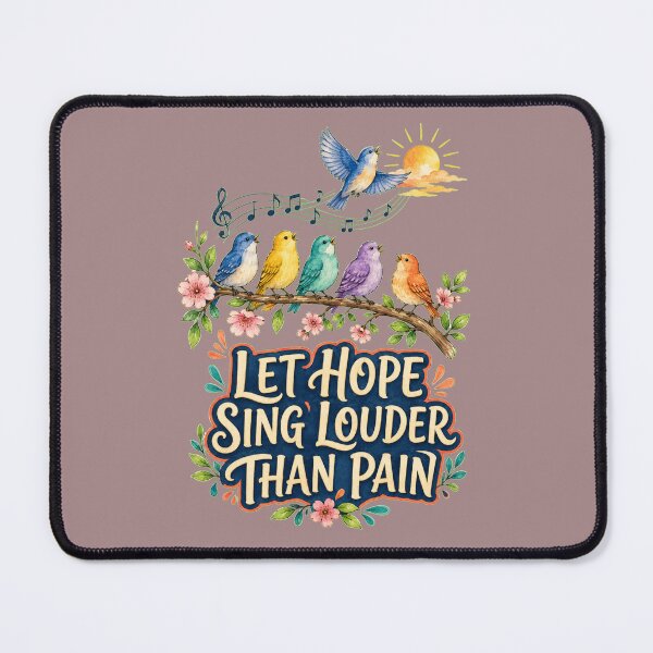 Item preview, Let Hope Sing Louder Than Pain – Inspirational Birds designed and sold by NinaCreator.
