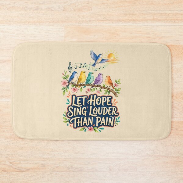 Item preview, Let Hope Sing Louder Than Pain – Inspirational Birds designed and sold by NinaCreator.
