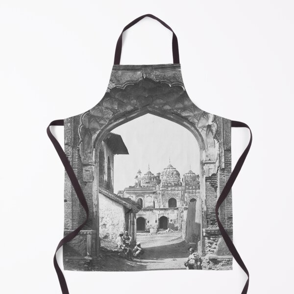 Item preview, 1858 vintage Mosque in the City, Delhi, India landscape fine art black and white photograph by Felice Beato designed and sold by Astrid Arkhangelsky.