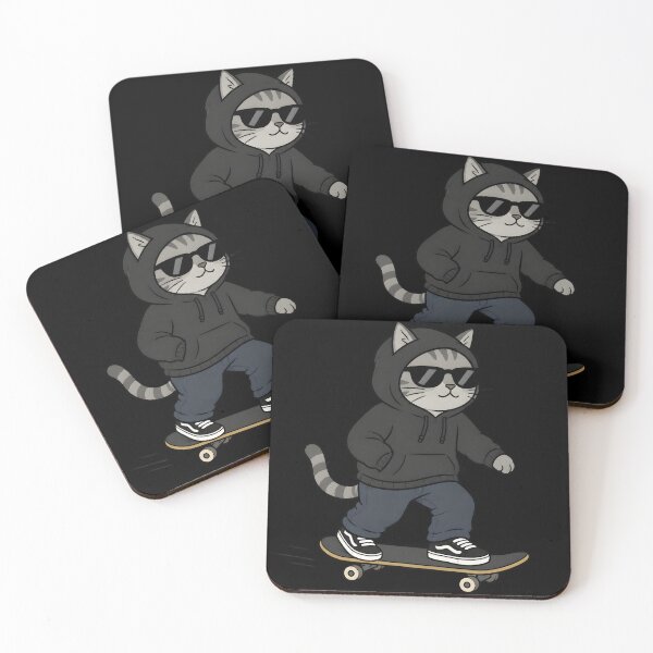Item preview, Skateboarding Cat Funny Cat Lover Graphic designed and sold by ByDanielDesigns.