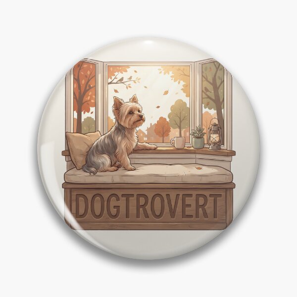Item preview, Cozy Dogtrovert Yorkie Autumn Bay Window designed and sold by MythicCotton.