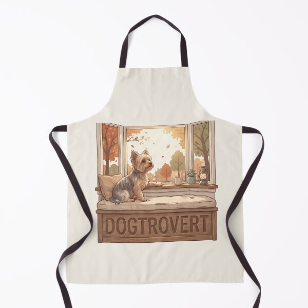 Item preview, Cozy Dogtrovert Yorkie Autumn Bay Window designed and sold by MythicCotton.