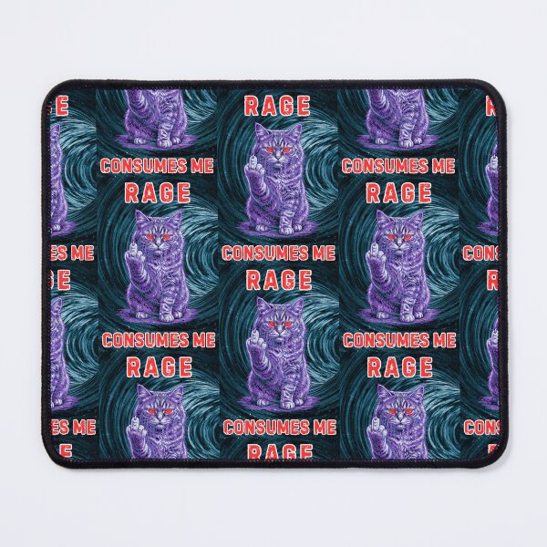 Item preview, Rage Consumes Me Cat designed and sold by WoodburyLake.