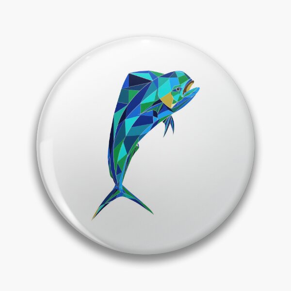 Item preview, Geometric mahi fish colorful modern ocean design designed and sold by olenapetol.