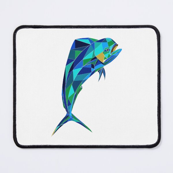 Item preview, Geometric mahi fish colorful modern ocean design designed and sold by olenapetol.