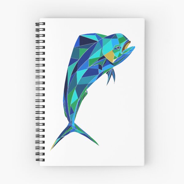 Item preview, Geometric mahi fish colorful modern ocean design designed and sold by olenapetol.