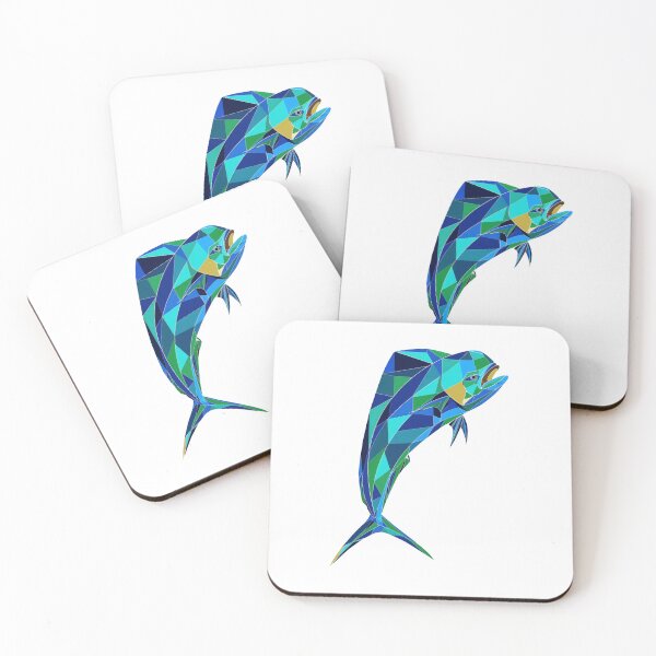 Item preview, Geometric mahi fish colorful modern ocean design designed and sold by olenapetol.
