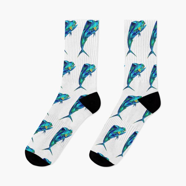 Item preview, Geometric mahi fish colorful modern ocean design designed and sold by olenapetol.