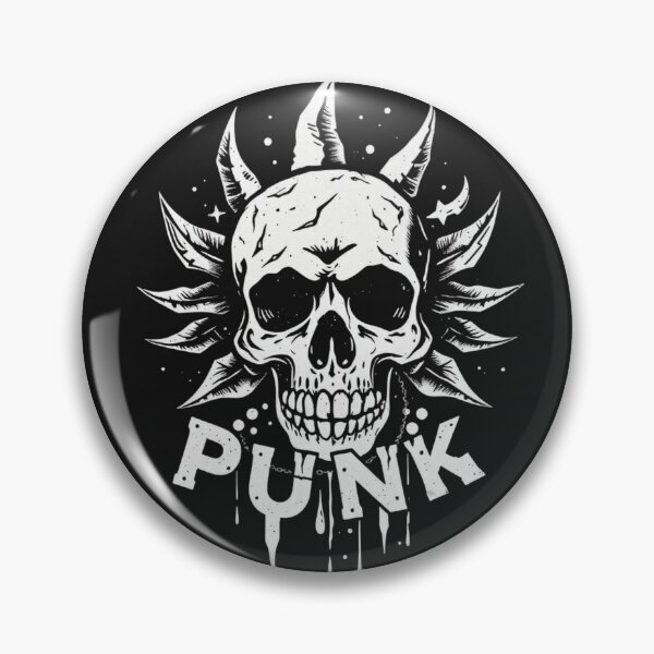 Item preview, Hardcore Punk Rock Mohican Skull Graphic designed and sold by ERODED SELF.