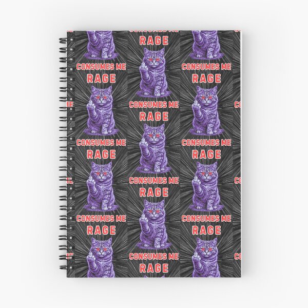 Item preview, Rage Consumes Me Middle Finger Cat  designed and sold by WoodburyLake.