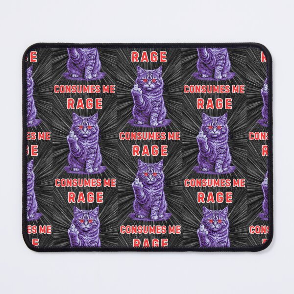 Item preview, Rage Consumes Me Middle Finger Cat  designed and sold by WoodburyLake.