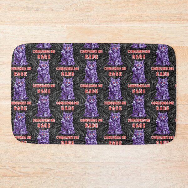 Item preview, Rage Consumes Me Middle Finger Cat  designed and sold by WoodburyLake.
