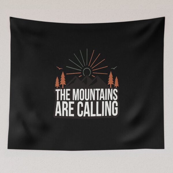 Item preview, The Mountains Are Calling Vintage Hiking Typography Shirt designed and sold by Daily Mood Tees.