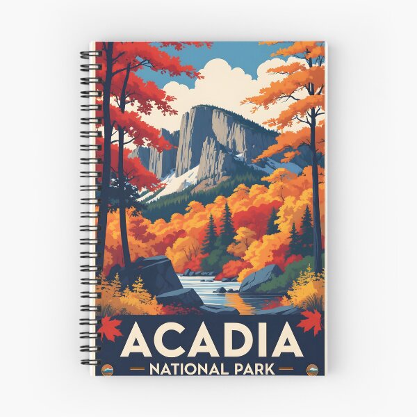 Item preview, Acadia National Park Autumn USA Vintage Travel Tourism designed and sold by TravelersGems.