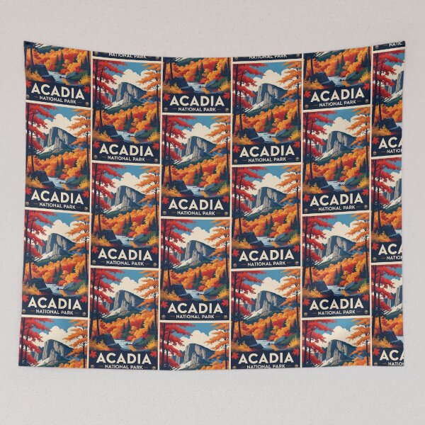 Item preview, Acadia National Park Autumn USA Vintage Travel Tourism designed and sold by TravelersGems.