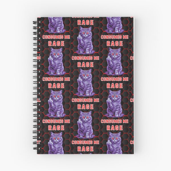 Item preview, Rage Consumes Me Middle Finger Cat  designed and sold by WoodburyLake.