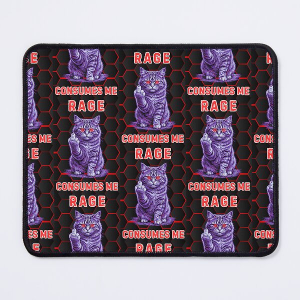 Item preview, Rage Consumes Me Middle Finger Cat designed and sold by WoodburyLake.