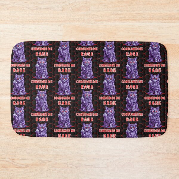 Item preview, Rage Consumes Me Middle Finger Cat  designed and sold by WoodburyLake.