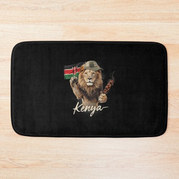 Item preview, Kenya Lion Flag Nyama Choma Skewer Patriotic Safari Mascot designed and sold by Enea Kelo.