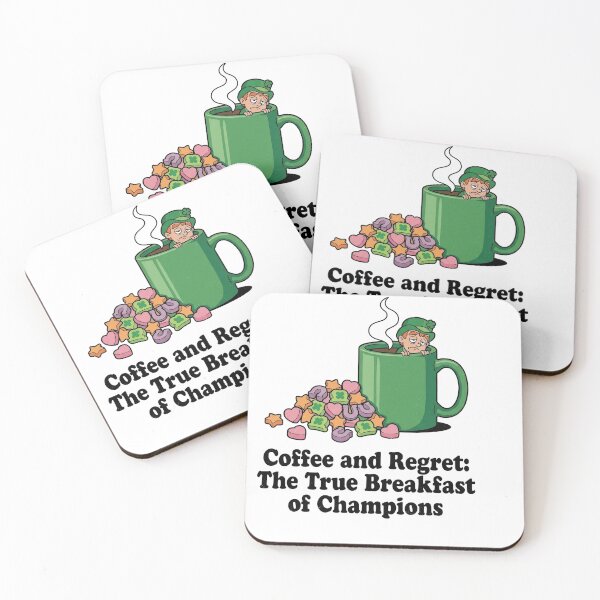 Item preview, Coffee and Regret Green Mug Funny Tee designed and sold by CerealBoxInk.